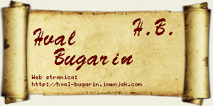 Hval Bugarin vizit kartica
